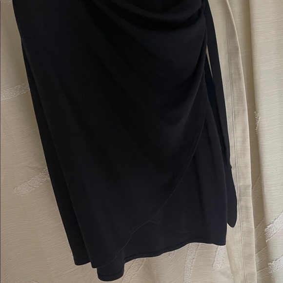 Wilfred Wrapped Waist Black Mini Dress - Picture 3 of 7